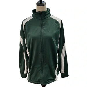 Holloway Green and White Track Jacket Full Zip Adult XL